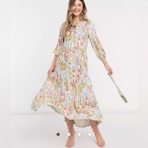 ASOS Floral Maxi Dress in Pastel Multi